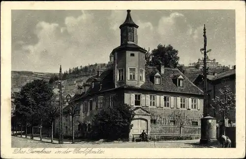 Ak Oberlößnitz Radebeul Sachsen, Blick auf das Turmhaus