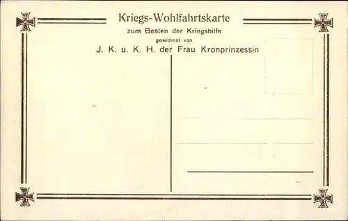 Ak Kronprinzens Jüngster in Feldgrau, Kriegshilfe, Portrait