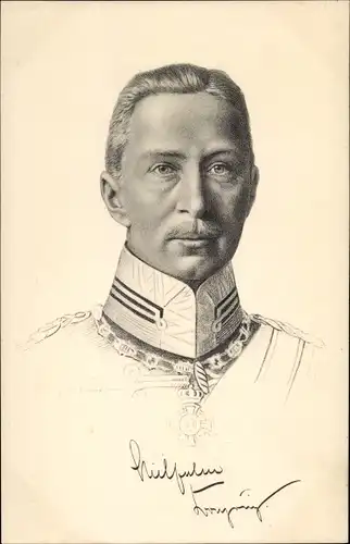 Ak Kronprinz Wilhelm, Portrait in Uniform