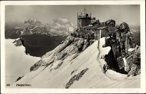 Ak Schneefernerhaus auf der Zugspitze, Münchner Haus