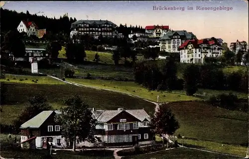 Ak Brückenberg b. Krummhübel Schlesien, Blick zum Ort