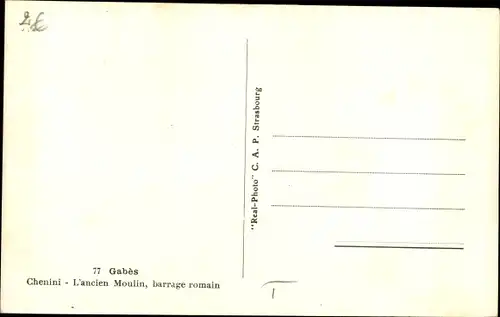 Ak Gabès Tunesien, Chenini, L'Ancien Moulin, barrage romain