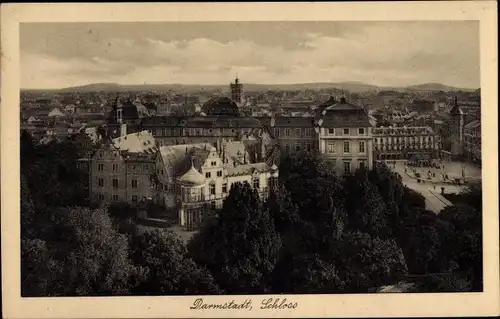 Ak Darmstadt in Hessen, Schloss, Gesamtansicht
