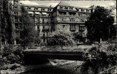 Ak Baden-Baden am Schwarzwald, Merkur, Brücke, Fluss