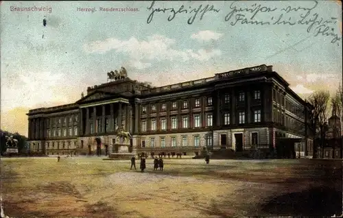Ak Braunschweig in Niedersachsen, Herzogliches Residenzschloss