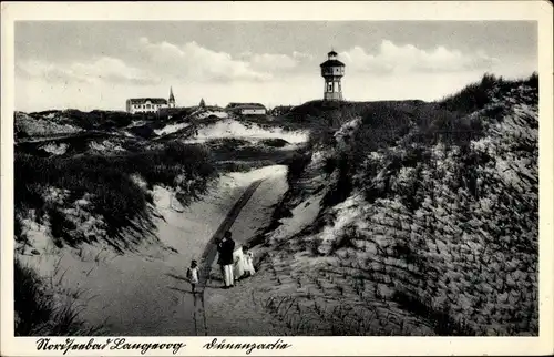 Ak Nordseebad Langeoog Ostfriesland, Wasserturm, Panorama, Dünen