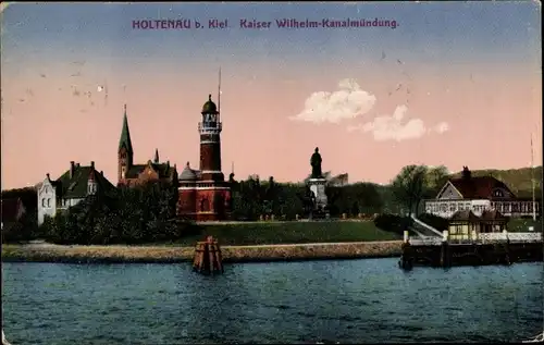 Ak Holtenau Kiel in Schleswig Holstein, Kaiser Wilhelm Kanalmündung