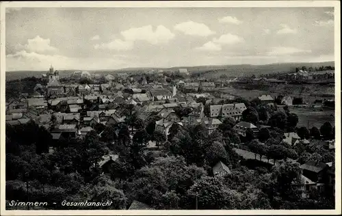 Ak Simmern im Hunsrück, Gesamtansicht