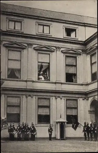 Ak Dooplechtigheid Prinses Juliana 1909, Kon. Paleis, Königin Wilhelmina, Heinrich zu Mecklenburg