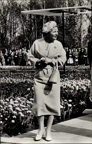 Ak Lisse Südholland, Keukenhof, Juliana der Niederlande, Portrait 1959