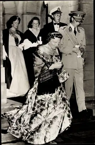 Ak Amsterdam Nordholland, König Baudouin von Belgien, Juliana der Niederlande, Beatrix, 1959