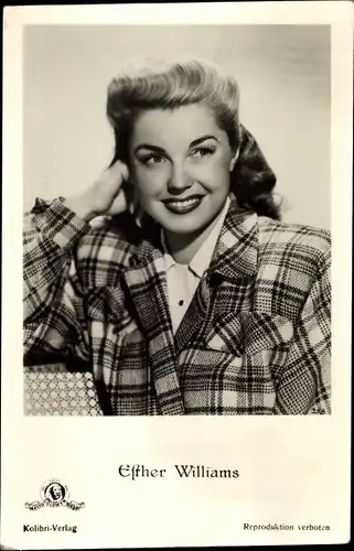 Ak Schauspielerin Esther Williams, Portrait