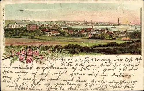 Litho Schleswig an der Schlei, Panorama