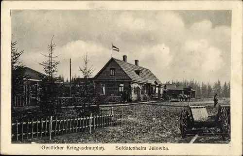 Ak Jelowka Sadowoje Ballethen Kaliningrad Ostpreußen, Soldatenheim, I. WK