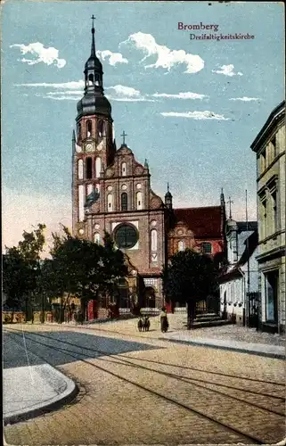 Ak Bydgoszcz Bromberg Westpreußen, Dreifaltigkeitskirche