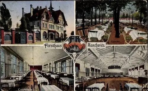 Ak Raschwitz Markkleeberg in Sachsen, Forsthaus Raschwitz, Innenansicht