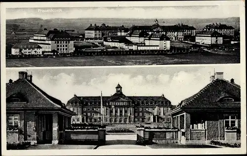 Ak Zwickau in Sachsen, Heinrich Braun Krankenhaus, Panorama, Frauenklinik, Hauptgebäude