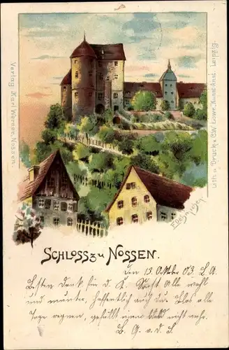 Künstler Litho Oehmichen, F., Nossen in Sachsen, Schloss