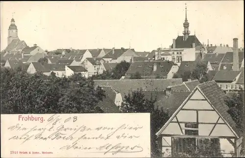 Ak Frohburg in Sachsen, Teilansicht