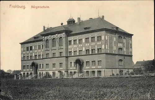 Ak Frohburg in Sachsen, Bürgerschule