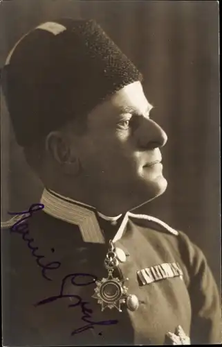 Foto Ak Opernsänger Emil Graf, Portrait in Uniform