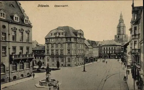 Ak Döbeln in Sachsen, Obermarkt