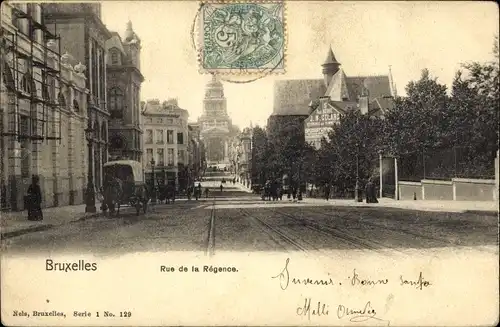 Ak Bruxelles Brüssel, Rue de la Regence