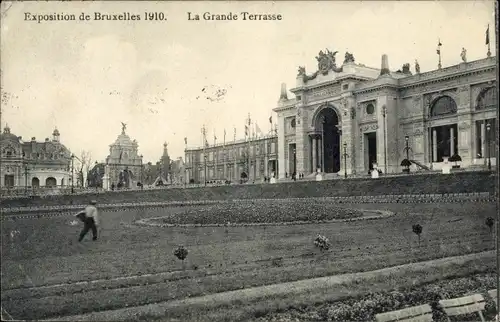 Ak Bruxelles Brüssel, Exposition de 1910, La Grande Terrasse