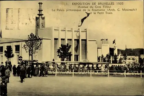 Ak Bruxelles Brüssel, Exposition Universelle 1935, Avenue du Gros Tilleul, Le Palais pittoresque