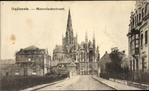 Ak Dadizele Dadizeele Moorslede Westflandern, Moorsledestraat, Kirche