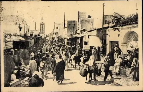 Ak Rabat Marokko, La Rue Soujka