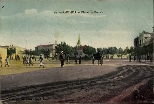 Ak Oudjda Oujda Marokko, Place de France