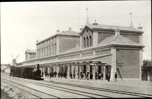 Ak Dordrecht Südholland Niederlande, Station 1872