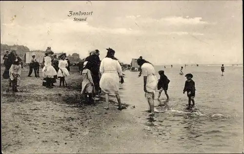 Ak Zandvoort Nordholland Niederlande, Het Strand, Badegäste, Kinder