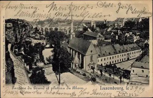 Ak Luxemburg Luxembourg, Paroisse du Grund et plateau du Rham