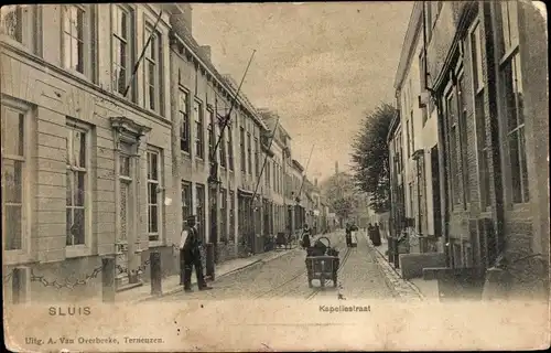 Ak Sluis Zeeland Niederlande, Kapellestraat