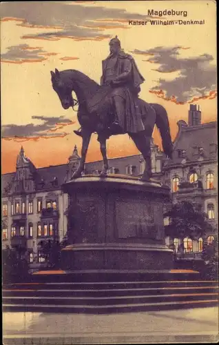 Ak Magdeburg, Kaiser Wilhelm Denkmal