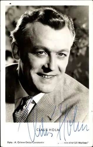 Ak Schauspieler Claus Holm, Portrait, Autogramm