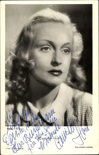 Ak Schauspielerin Camilla Horn, Portrait