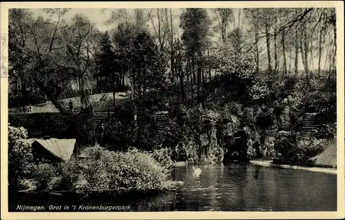 Ak Nijmegen Gelderland, Grot in 't Kronenburgerpark