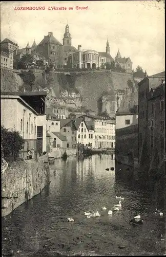 Ak Luxemburg Luxembourg, L'Alzette au Grund