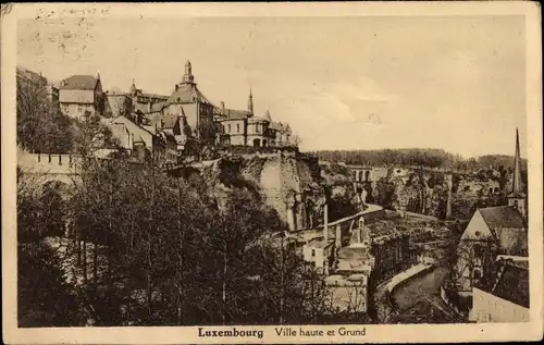 Ak Luxemburg Luxembourg, Ville haute et Grund