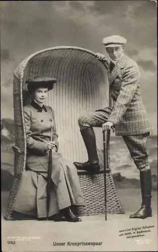 Ak Kronprinz Wilhelm von Preussen, Cecilie von Preußen, Liersch 1762