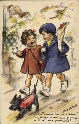 Künstler Ak Bouret, Germaine, C'est quand ton anniversaire?