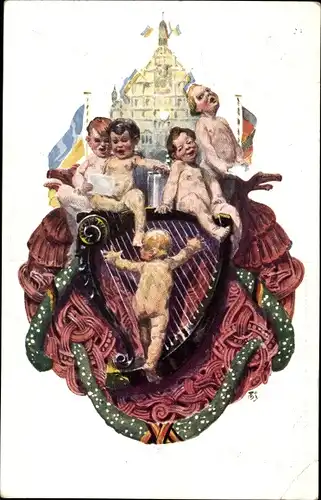 Künstler Ak Zenker, Rudolf, Plauen im Vogtland, 10. Vogtländisches Sängerbundesfest