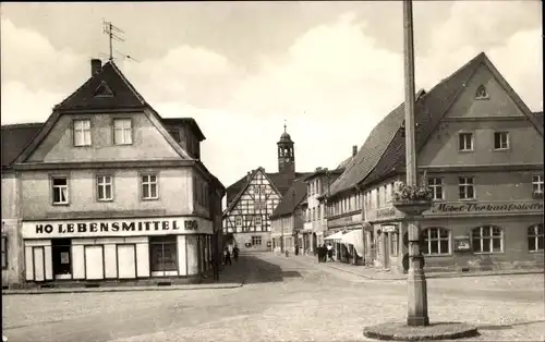 Ak Bad Düben an der Mulde Sachsen, Platz der Jugend, HO Lebensmittel