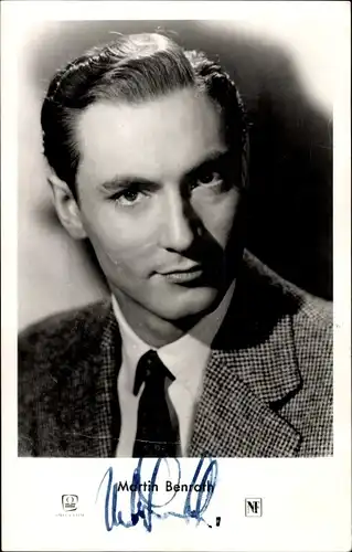 Ak Schauspieler Martin Benrath, Portrait, Autogramm, Krawatte