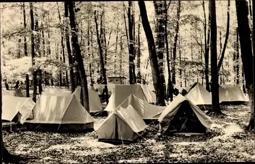 Ak Ostseebad Bansin Heringsdorf auf Usedom, Campingplatz, Zelte