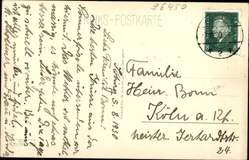 Ak Coburg in Oberfranken, Gesamtansicht