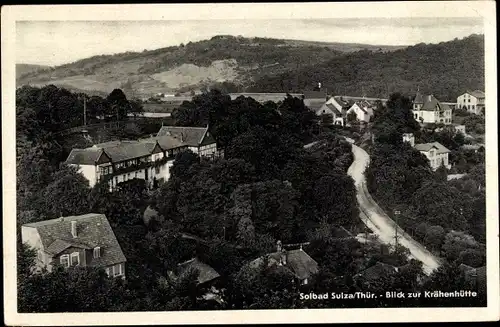 Ak Bad Sulza in Thüringen, Blick zur Krähenhütte, Ortsansicht